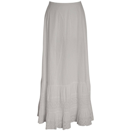 Antique Edwardian White Cotton and Lace Petticoat circa 1900s