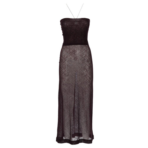2000s Dries Van Noten Purple Knitted Dress