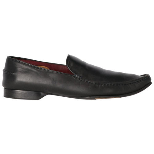 2000s Gianfranco FerrÃ© Black Leather Loafers