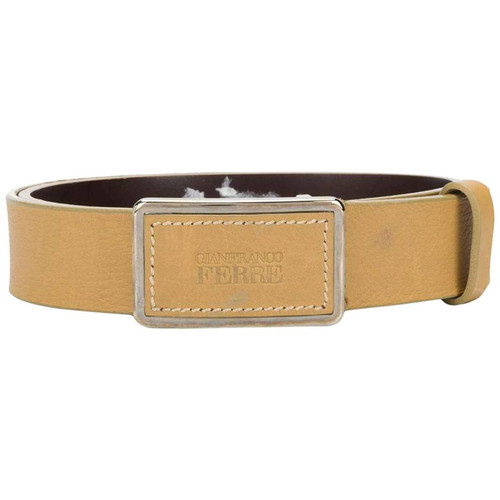 1990s Gianfranco FerrÃ© Beige Leather Belt