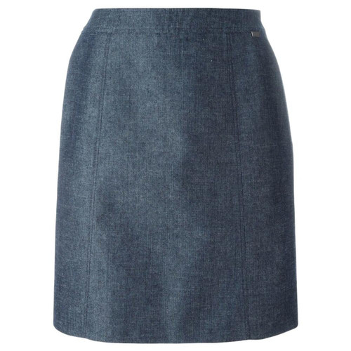 2000s Chanel Blue Denim Skirt