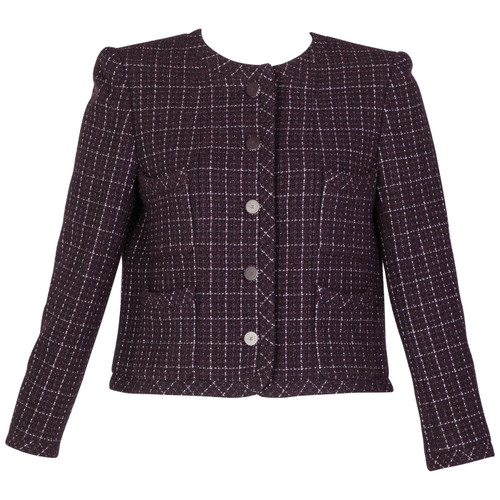 Chanel Purple and Silver Jacket CC Rhinestone Buttons, 2002