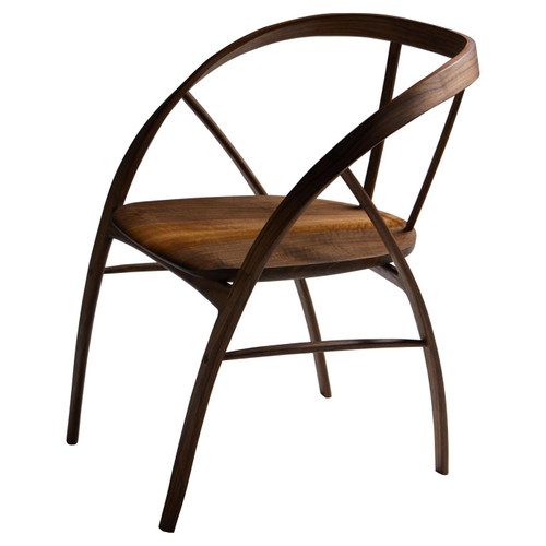 The Carol Chair in Bent Wood Walnut by Jonathan Field