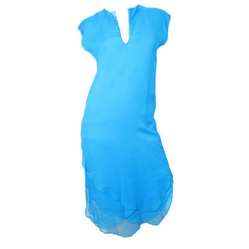 Giorgio di Sant' Angelo bright blue tiered dress