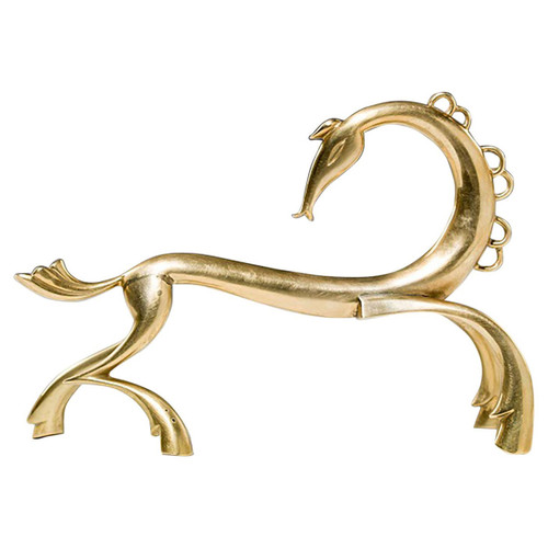Austrian Art Deco Brass Horse Sculpture by WerkstÃ¤tte Hagenauer, Vienna