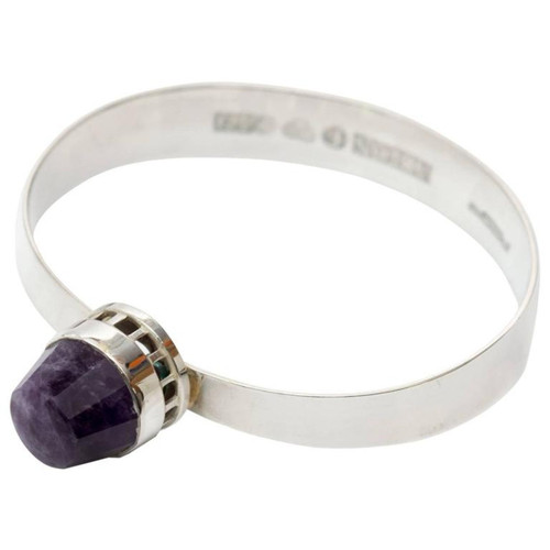Scandinavain Modern, Pege - Alton Sterling Silver bracelet with purple stone.