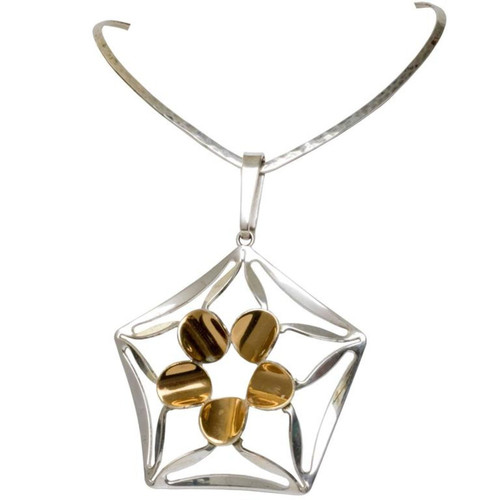 Scandinavian Modern K.E. Palmberg silver necklace for Alton, FalkÃ¶ping, Sweden