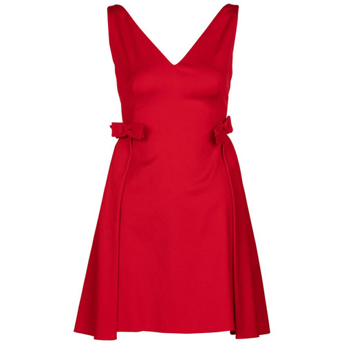 Valentino Techno Couture Sleeveless Red Bow Open Back Dress