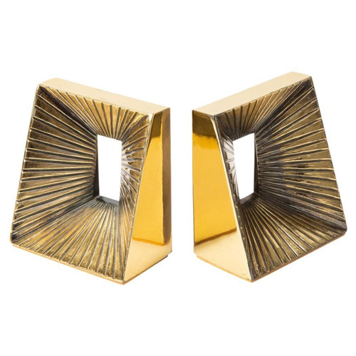 Ben Seibel Bookends, Brass, Sunburst