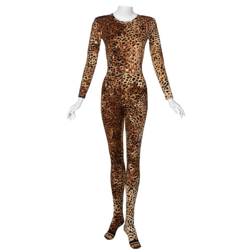 Leonard Paris Leopard Print Catsuit Runway 1990s