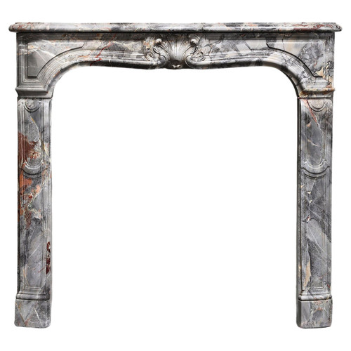 20th Century Fireplace of Bois De Jourdan Marble in Style of Louis XV