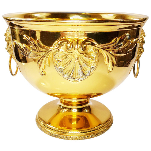 Solid Silver 18k Gold Plated Carrera y Carrera Calyx Cup Lion and Shell Ornament