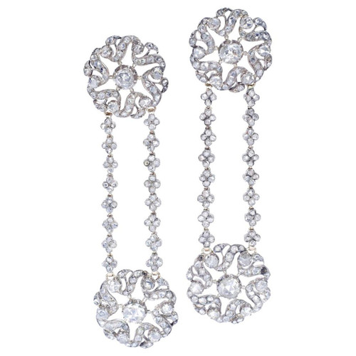 Antique Diamond Ear Pendants