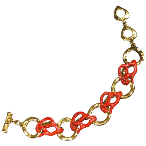 Yves Saint Laurent / Robert Goossens Coral Bracelet Circa 1980