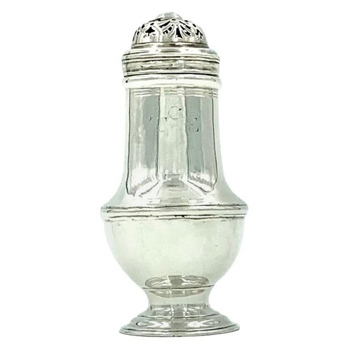 Antique 18th Century George II Period Sterling Silver Caster, London, 1737