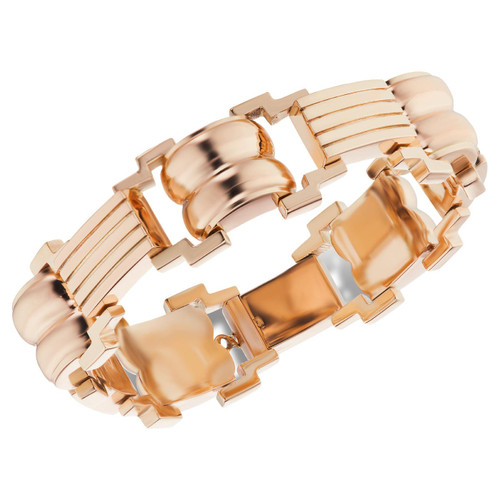 Vintage 14K Rose Gold Link Bracelet