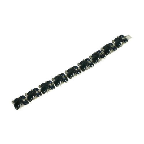 Trifari Fruit Salad Sapphire Link Bracelet