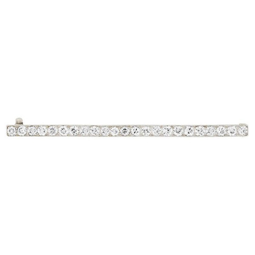 Art Deco 2.3ct Diamond Bar Brooch, c.1920s
