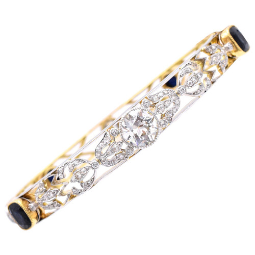 Ryrie Bros, Art Deco Diamond Bangle Bracelet
