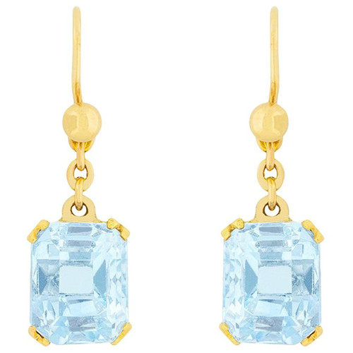Art Deco 5.00 Carat Aquamarine Drop Earrings, circa 1930s