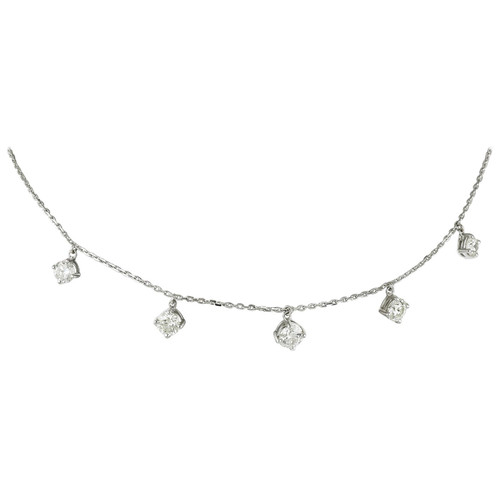 Amwaj 18 Karat White Gold and Round Diamonds Choker