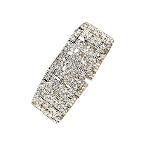 Chaumet Art Deco Platinum Diamond Bracelet