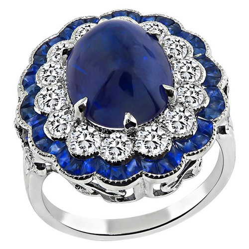 5.71ct Sapphire 1.20ct Diamond Ring