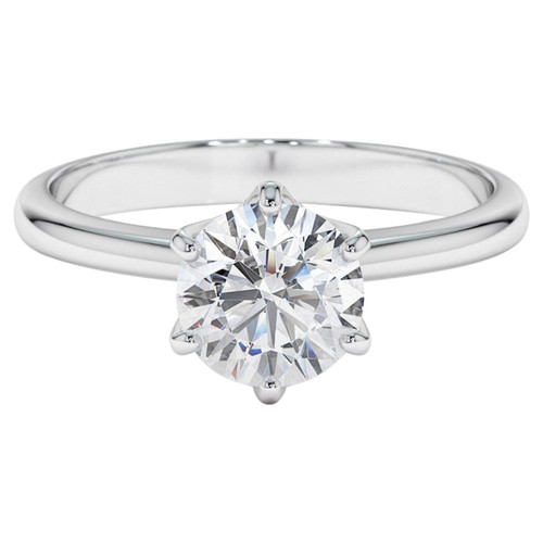1.20 CT GIA Certified Diamond Classic Solitaire Engagement Ring 18K White Gold