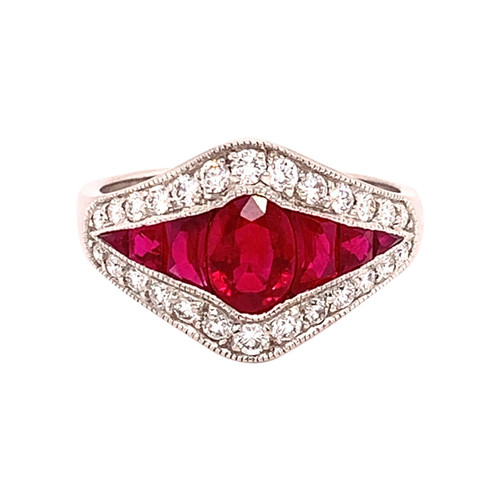 Platinum 2.79 Carat Finest Genuine Natural Ruby Ring '#J4865'