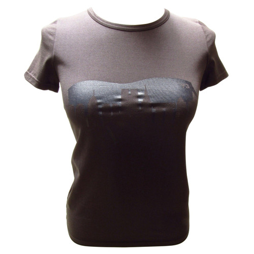 Y-3 Yohji Yamamoto Charcoal Grey Skyline Tee