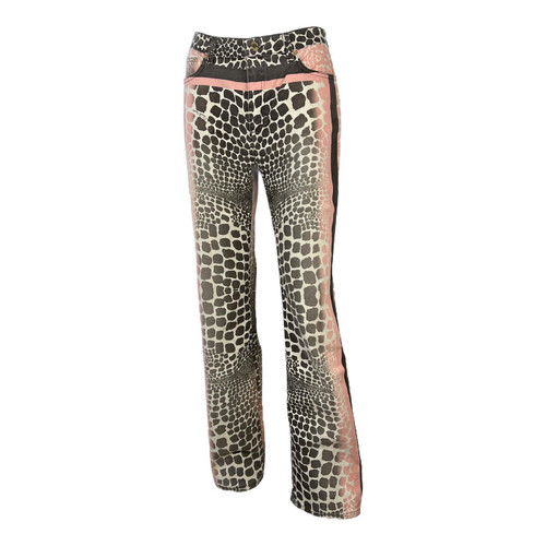 Y2K Roberto Cavalli Pants Panther and Pink Straight Legs Early 2000's