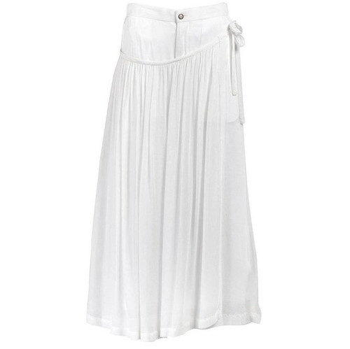 Comme des GarÃ§ons White Draped Apron Overlay Skirt