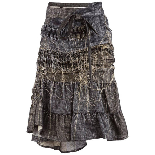 Tao Comme des GarÃ§ons Metallic Asymmetric Wrap Skirt
