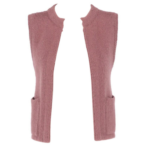90s ChloÃ© mauve knitted wool open vest