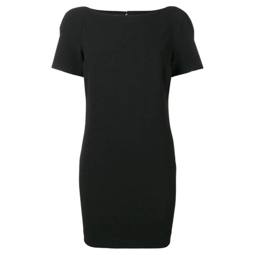 90s Versace black wool blend dress