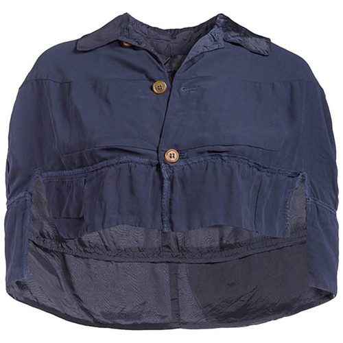 1990's Comme des GarÃ§ons Sheer Navy Cropped Cape