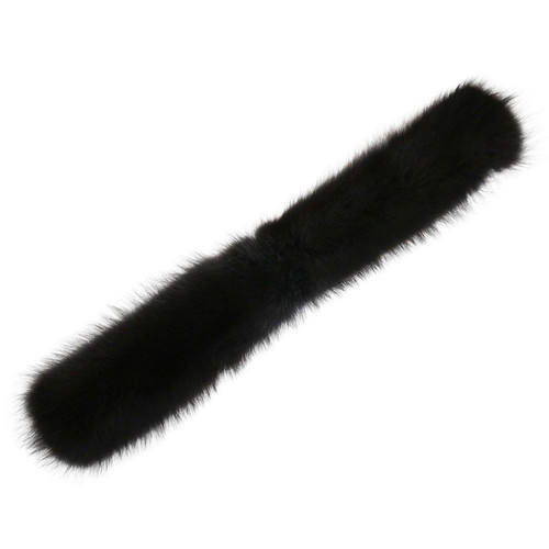 2010s HermÃ¨s dark gray pekan fur and cashmere scarf