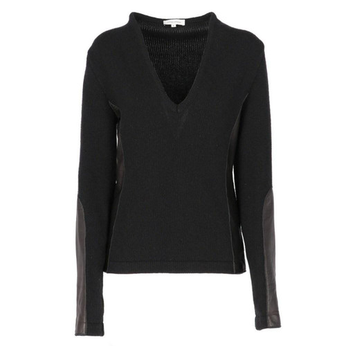2000s Costume Naional black wool V-neck sweater