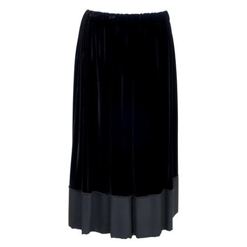 Comme Des GarÃ§ons Black Velvet Drawstring Skirt