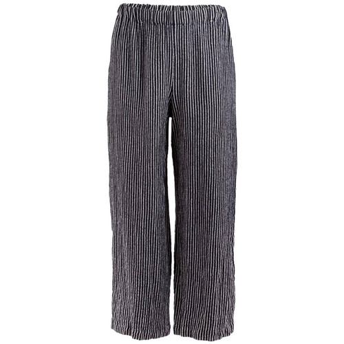 Comme des GarÃ§ons Navy Pinstriped Wide Leg Pants