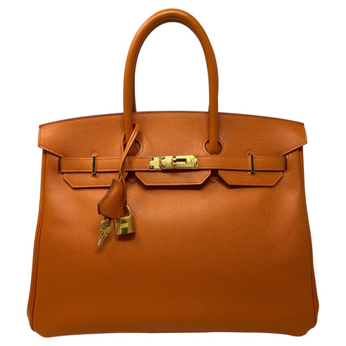 Hermes Orange Epsom Birkin 35 Bag