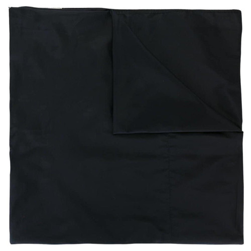 1960s Lanvin black satin big stole