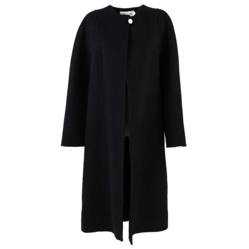 1980s Mila SchÃ¶n Black Wool Coat