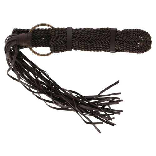 2000s Gianfranco FerrÃ© brown braided rope belt