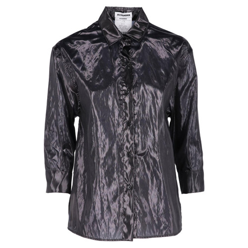 2010s Jil Sander Black Semi-transparent Shirt
