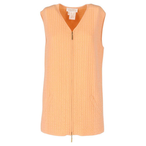 1980s Escada salmon pink vest
