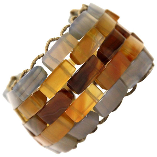 1990s Giorgio Armani Hard Stone Bracelet