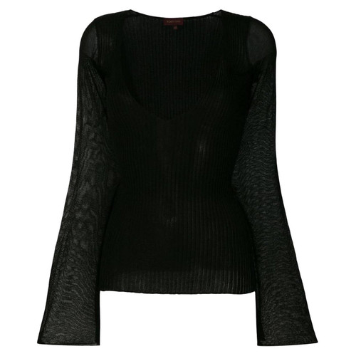 2000s Romeo Gigli Black Ribbed Sweater