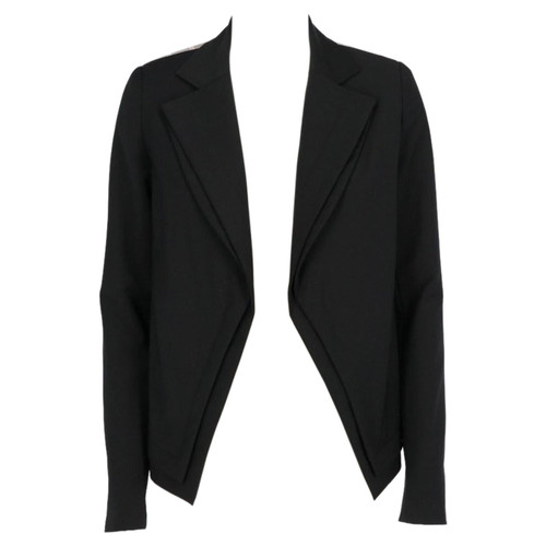 2010s Alexander Wang black mixed fabric open jacket