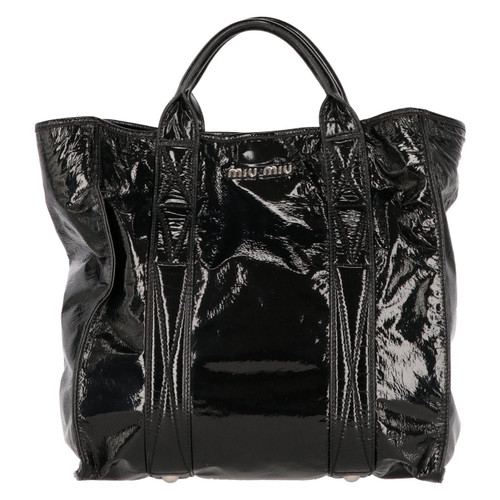 2000s Miu Miu Patent Leather Tote Bag